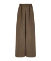 Martine Rose Wide Leg Elasticated Waistband Trousers In Brown
