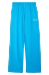 Martine Rose Wide Leg Sweatpants In Blue Box Logo Blu