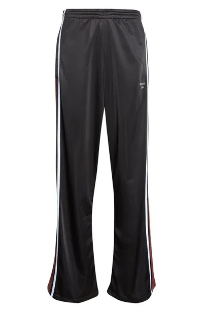 Martine Rose Wide Leg Technical Jersey Track Pants In Black
