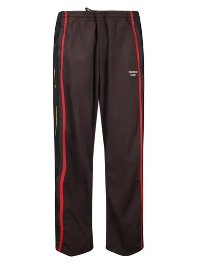 Martine Rose Wide Leg Trackpant In Brown