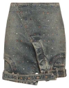 Martine Rose Woman Mini Skirt Blue Size Xs Cotton In Blue