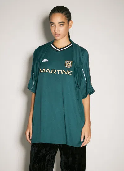 Martine Rose Green Celebration Football T-shirt