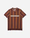 MARTINE ROSE WOMEN S LOGO TIGHT T-SHIRT BROWN