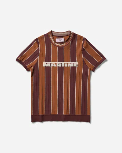 Martine Rose Women S Logo Tight T-shirt Brown In Multicolor