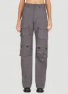 Martine Rose Women Twist Seam Cargo Pants In Gray