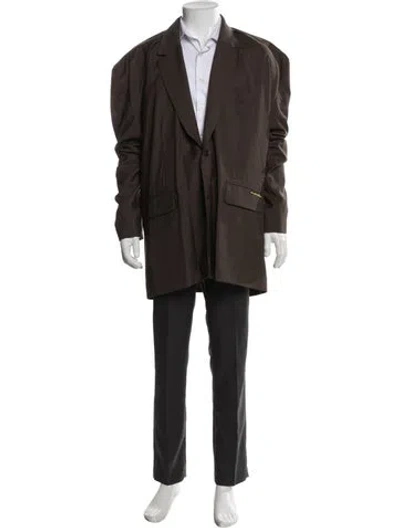 Pre-owned Martine Rose Wool Blazer In Brown