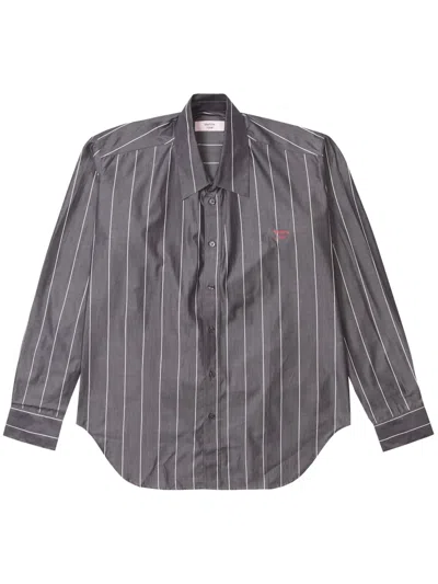 Martine Rose Pulled Neck Shirt In Grey