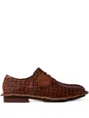 Martine Rose X Clarks Croc-embossed Derby Shoes In Animal Print