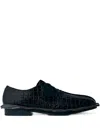 Martine Rose X Clarks Croc-embossed Derby Shoes In Black