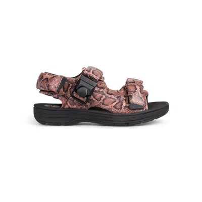 Martine Rose X Clarks Snake-print Recycled-polyester Men's Sandal Pink