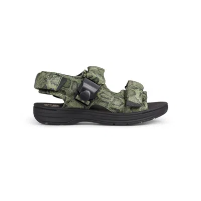 Martine Rose X Clarks Snakeskin-embossed Leather-down Women's Sandals In Green