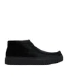 Martine Rose Black Clarks Edition Torhill Desert Boots In Animal Print