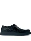 Martine Rose X Clarks Torview Croc-embossed Derby Shoes In Black