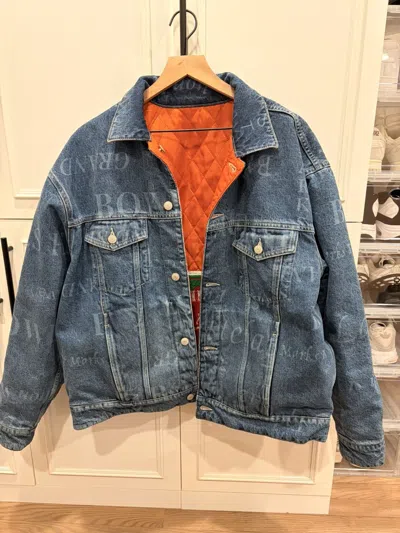 Pre-owned Martine Rose X Supreme Martine Rose Reversible Trucker Jacket Size L In Orange