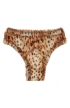Martine Rose Y Front Faux Fur Briefs In Animal Print