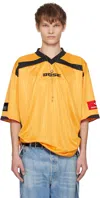 Martine Rose Yellow Printed Rugby T-shirt In Gold