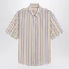 Martine Rose Yellow/blue Striped Cotton Shirt In Multi