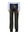 Martine Rose Green Zip Chap Tailored Trousers In Black