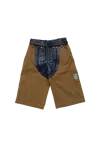 Martine Rose Zip Chap Utility Shorts Beige In Brown