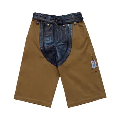 Pre-owned Martine Rose Zip Chap Utility Shorts 'natrual' | Tan | Men's Size Xs