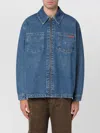 Martine Rose Reversible Zip-up Denim Jacket In Blue