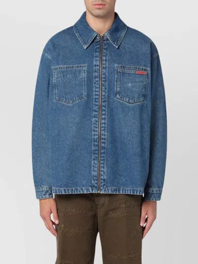 MARTINE ROSE ZIP JACKET DENIM REVERSIBLE