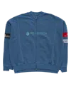 Martine Rose Zip Up Crew Blue In Blue