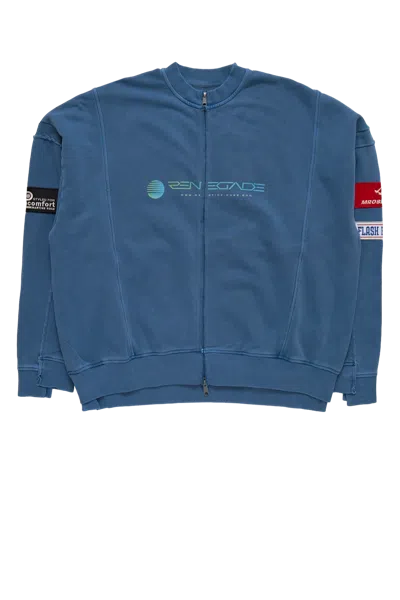 Martine Rose Zip Up Crew Blue