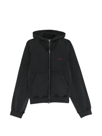 Martine Rose Zipped Hoodie In Black