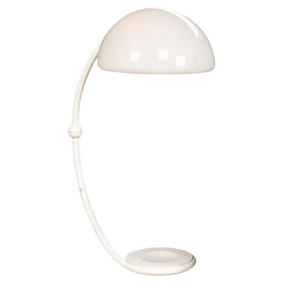 Pre-owned Martinelli Luce 20thc Italian White "serpente" Floor Lamp By Elio Martinelli For