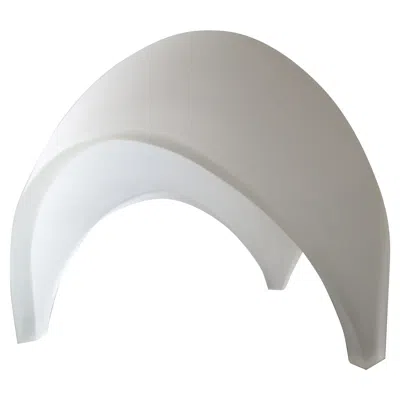 Pre-owned Martinelli Luce Frosted Glass 'coque' Table Lamp For , Italy 1970s In Transparent