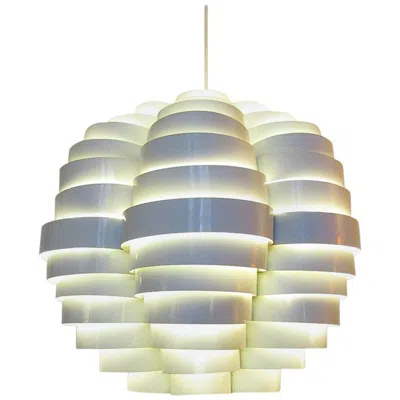 Pre-owned Martinelli Luce Large Italian 1960s "tornado" Ceiling Light By Elio Martinelli In Sand