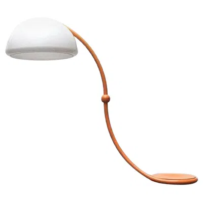 Pre-owned Martinelli Luce Mid-century Italian Space Age Serpente Floor Lamp By Elio Martinelli, 1970s In Sand
