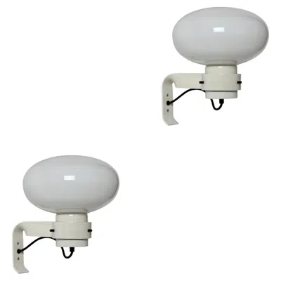 Pre-owned Martinelli Luce Midcentury Modern  Sconces, Set Of 2 Italy Circa 1960s In Transparent