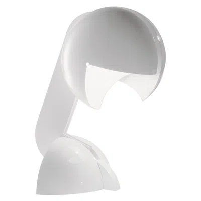 Pre-owned Martinelli Luce Ruspa 633 Table Lamp In White With One Arm By Gae Aulenti