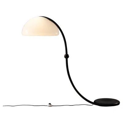 Pre-owned Martinelli Luce Serpente Floor Lamp By , Space Age Style, Black And White