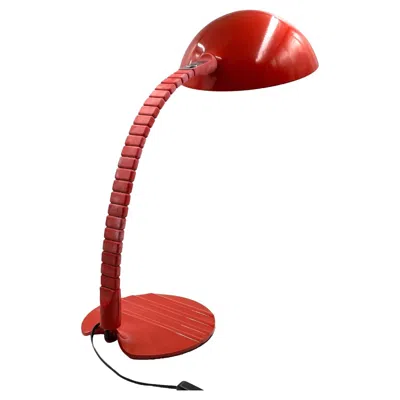 Pre-owned Martinelli Luce Space Age Calotta Mod. 660 Red Table / Desk Lamp,  Italy, 1972