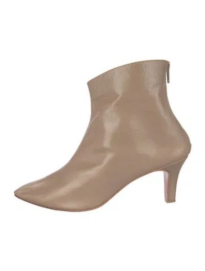 Pre-owned Martiniano Leather Boots In Neutrals