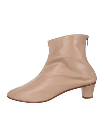 Pre-owned Martiniano Leather Boots In Neutrals