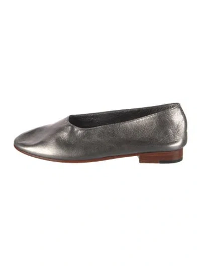 Pre-owned Martiniano Leather Flats In Black