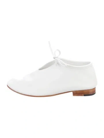 Pre-owned Martiniano Leather Flats In White