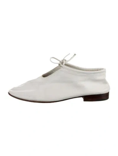 Pre-owned Martiniano Leather Oxfords In White