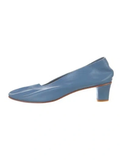 Pre-owned Martiniano Leather Pumps In Blue