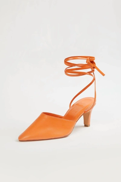 Pre-owned Martiniano Party Sandal For Women In Light Orange