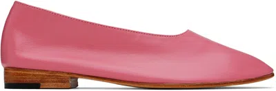 Martiniano Pink Glove Ballerina Flats In Gum