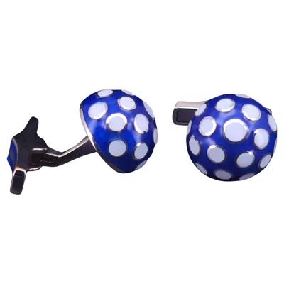 Pre-owned Martịne Marti Enamel And 14 Karat Gold Cufflinks In Multi