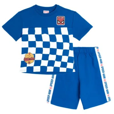 Marvel Kids'  2-piece T-shirt And French Terry Shorts Set In Blue