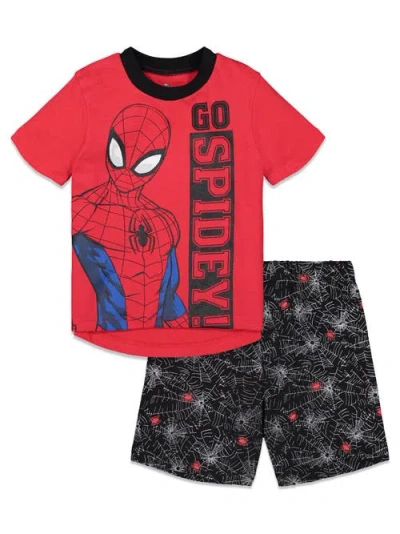 Marvel Kids'  2-piece T-shirt And French Terry Shorts Set In Multi