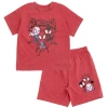 Marvel Kids'  2-piece T-shirt And French Terry Shorts Set In Red