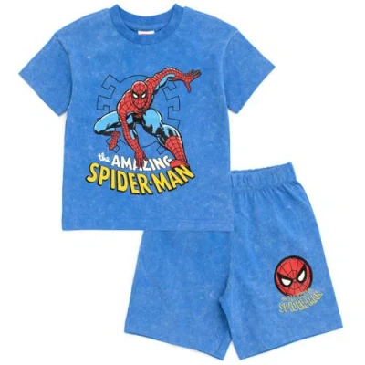 Marvel Kids'  2-piece T-shirt And Shorts Set In Blue